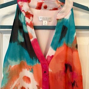 Bisou Bisou Colorful bright floral dress